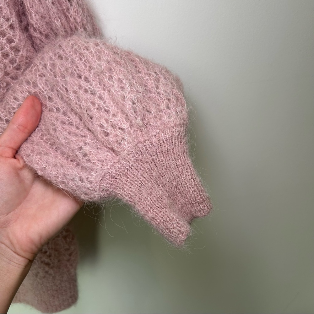 Free People Amelia Alpaca Cardigan Pink Size Medium - Picture 7 of 11